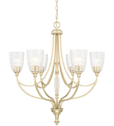 6LT SEATON SFT GOLD/ORGANIC CHANDELIER