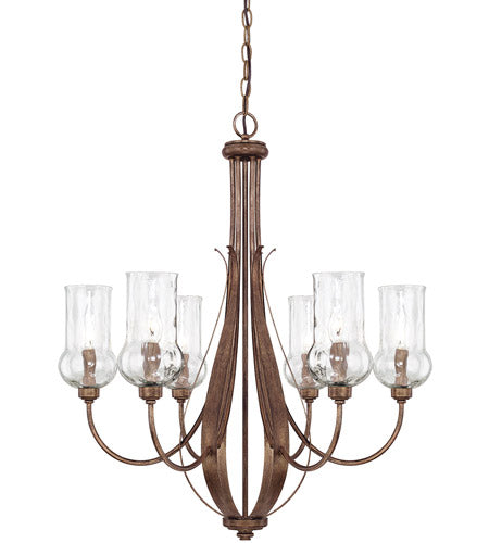 6LT ROWAN RUSTIC/WATER CHANDELIER