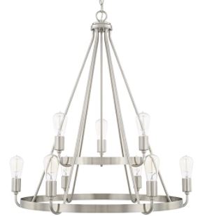 9 Light Tanner Chandelier BN