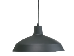 Hood Matte Black Industrial Pendant