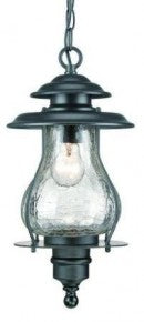 1LT BLACK/CLR CRACKLE LANTERN