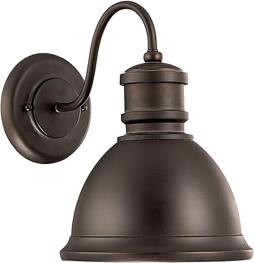 Industrial Outdoor Metal Dome Wall Sconce