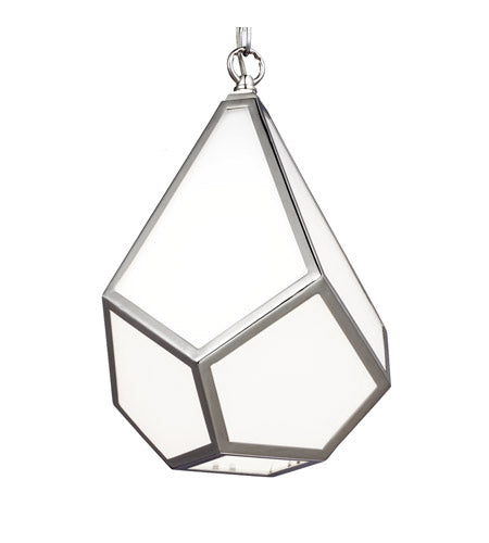 Diamond 1 Light Polished Nickel Mini-Pendant