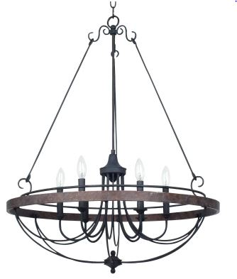 6LT HELENA IRON CHANDELIER