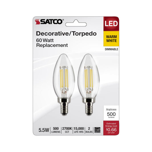 5.5B11/LED/927/CL/120V/E12/2CD